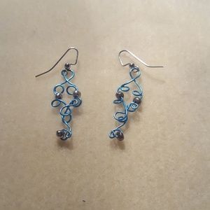 Blue Swirl Earrings